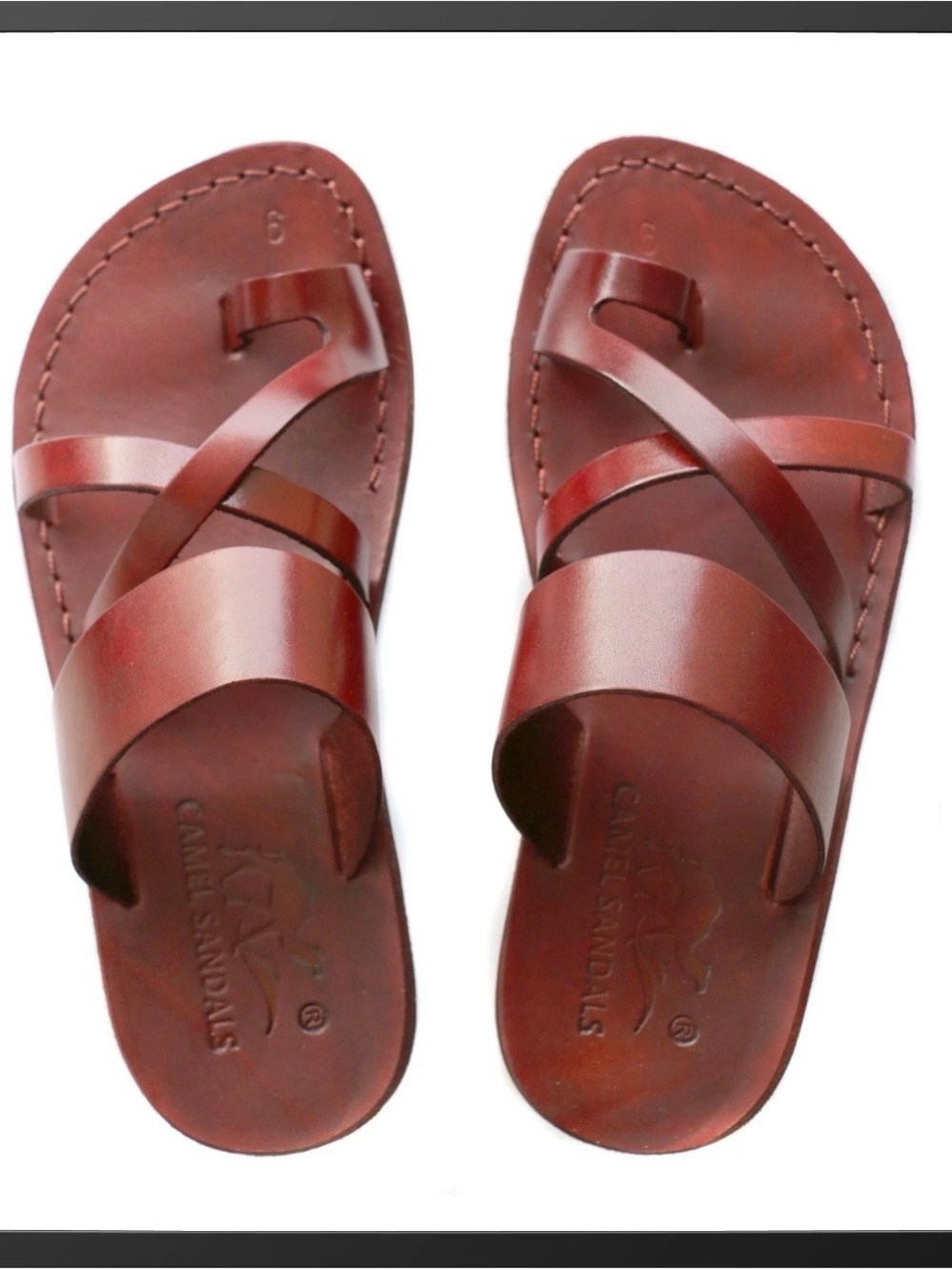 Camel Sandals KidsBrown Leather Slide Sandals—-stock (03)
